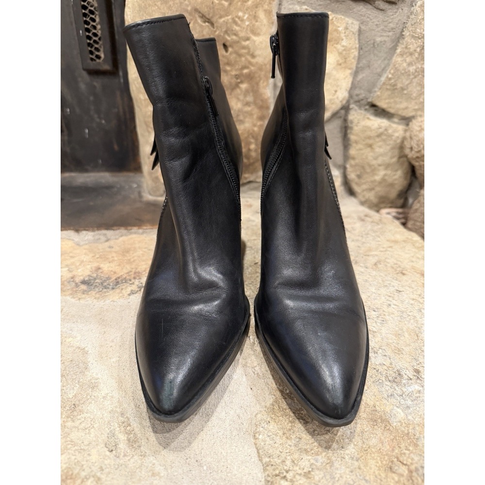 Naturalizer Womens Zip Up Ankle Leather Boot Booties Black 6.5W - Picture 4 of 10